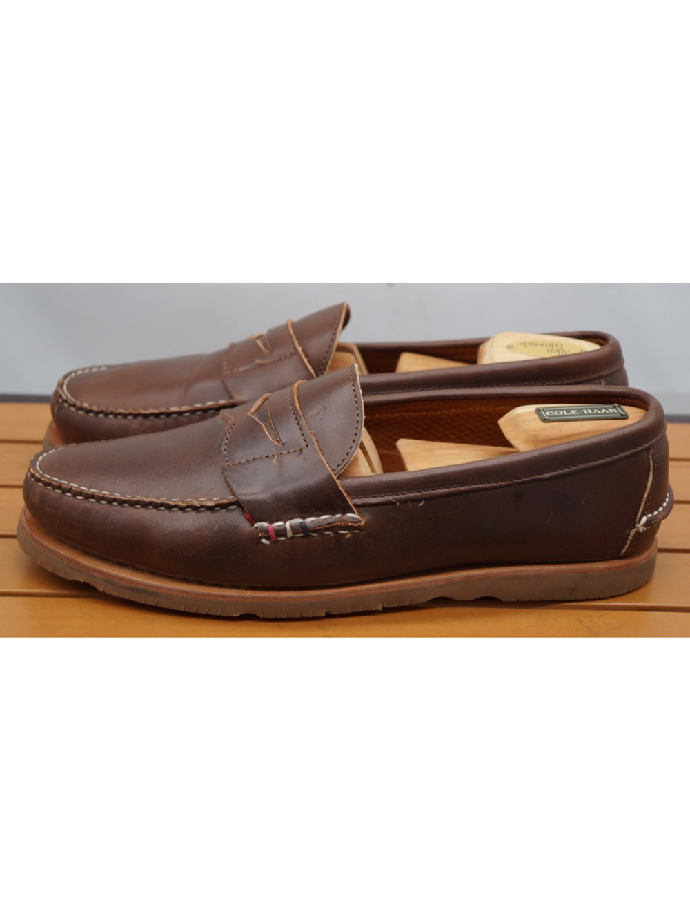 Sperry Gold Cup Leather Loafers Vibram Soles Handcrafted Maine Brown USA 11.5 D